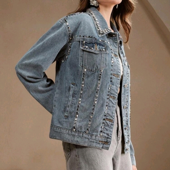 Embellished Blue Jean Jacket - Picture 6 of 6